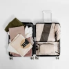 Thickened polyester fabric travel clothing storage bag, travel supplies set, outfit mouth shoe cover, six-piece set storage bag Application Scenario